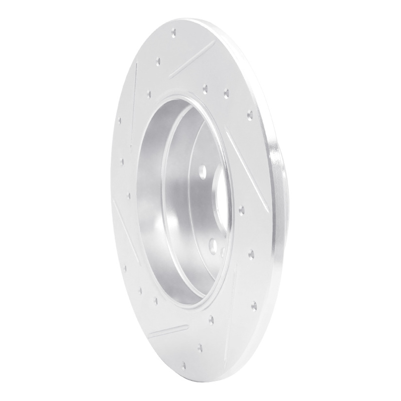 Mercedes-Benz C240 Brake Rotor (1) - Rear Right - R1 Concepts - Drilled & Slotted - Silver - `94-`11